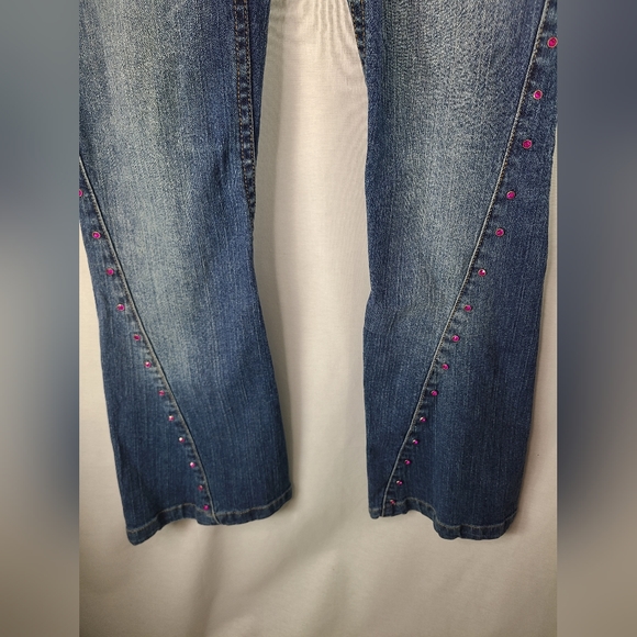 MUDD jeans Y2K boot cut jemstone Embellished denim size 3 womens - Picture 4 of 7